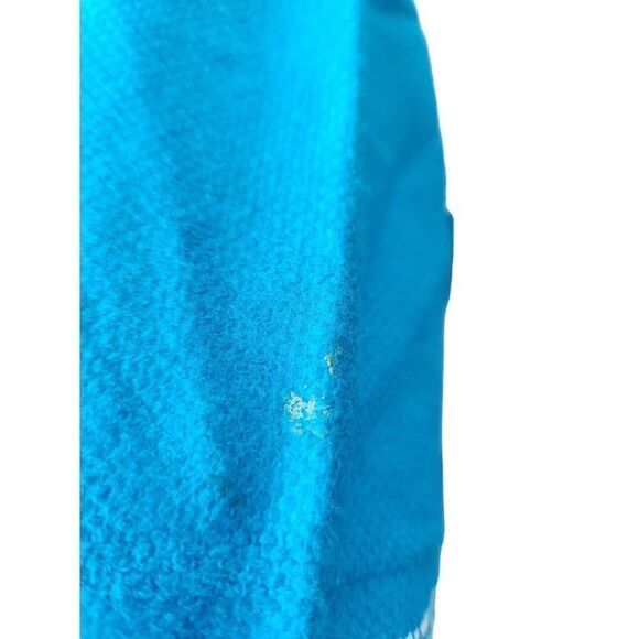 Vintage 90s Embroidered Indian Blanket Maxi Dress M Vibrant Blue Boho - Picture 6 of 8